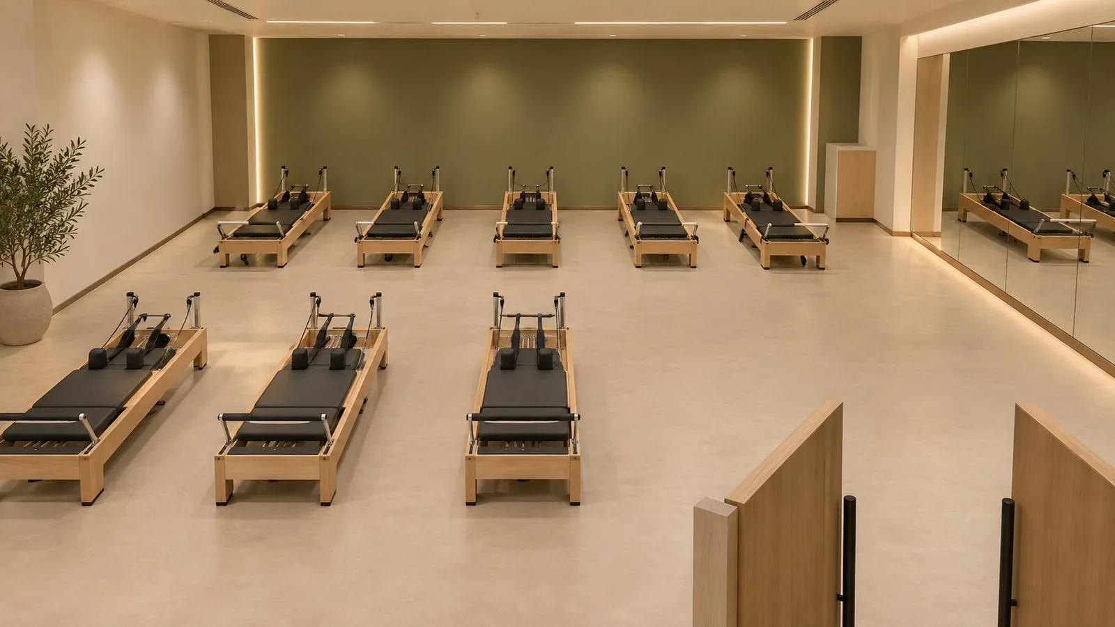 Pilates studio with dedicated rooms
