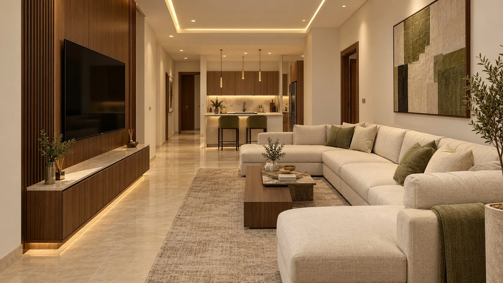 Living room towards the entrance