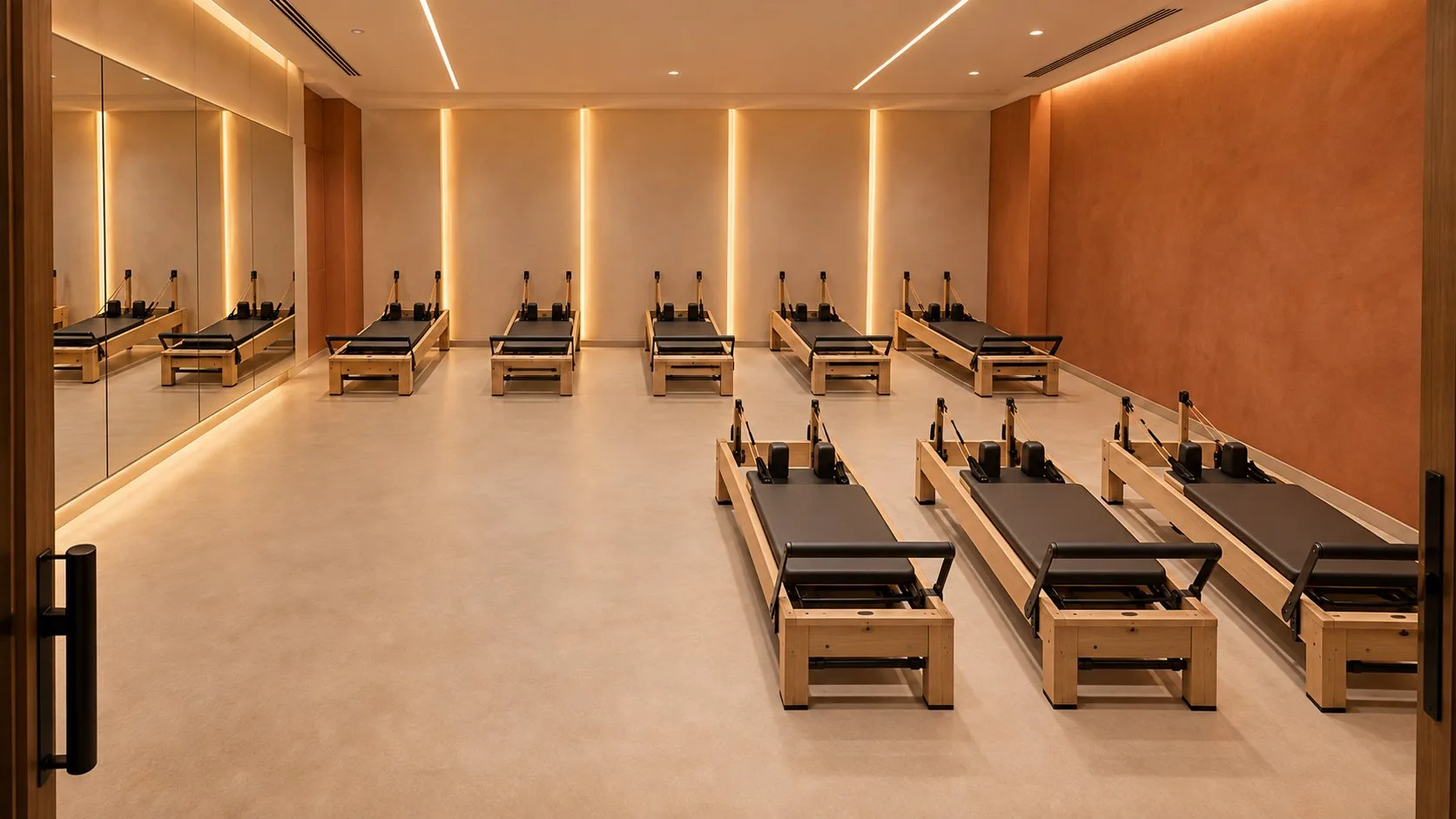 Pilates studio with dedicated rooms
